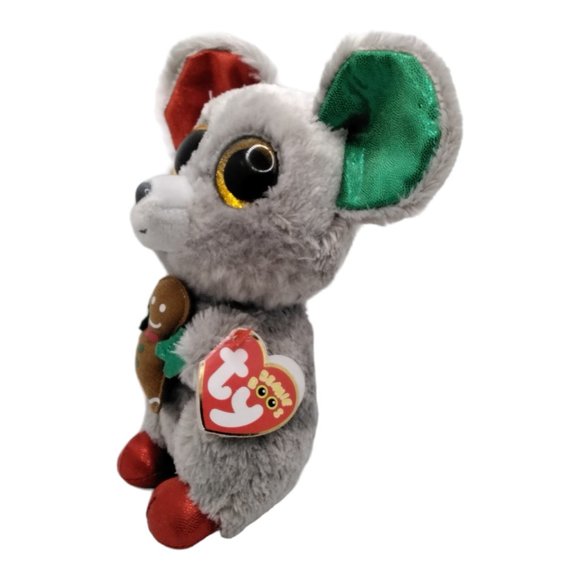 Retired TySilk Beanie Boos Mac Christmas Mouse With Tags - Like New Condition - Picture 5 of 8